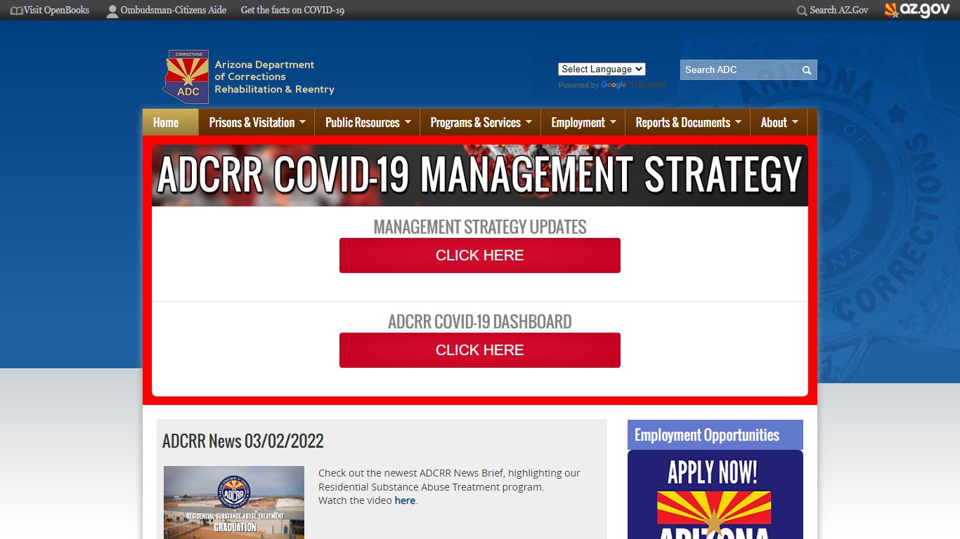 Arizona Department of Corrections, Rehabilitation and ...